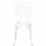 Garden Bistro Set 3 pcs White Aluminium