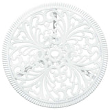 Garden Bistro Set 3 pcs White Aluminium - Low Angle