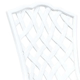 Garden Chair 2 pcs White 55 x 56.5 x 91cm Aluminium - Close-Up Angle