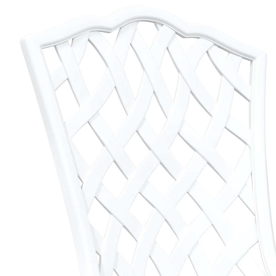 Garden Chair 2 pcs White Aluminium