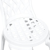 Garden Chair 2 pcs White 55 x 56.5 x 91cm Aluminium