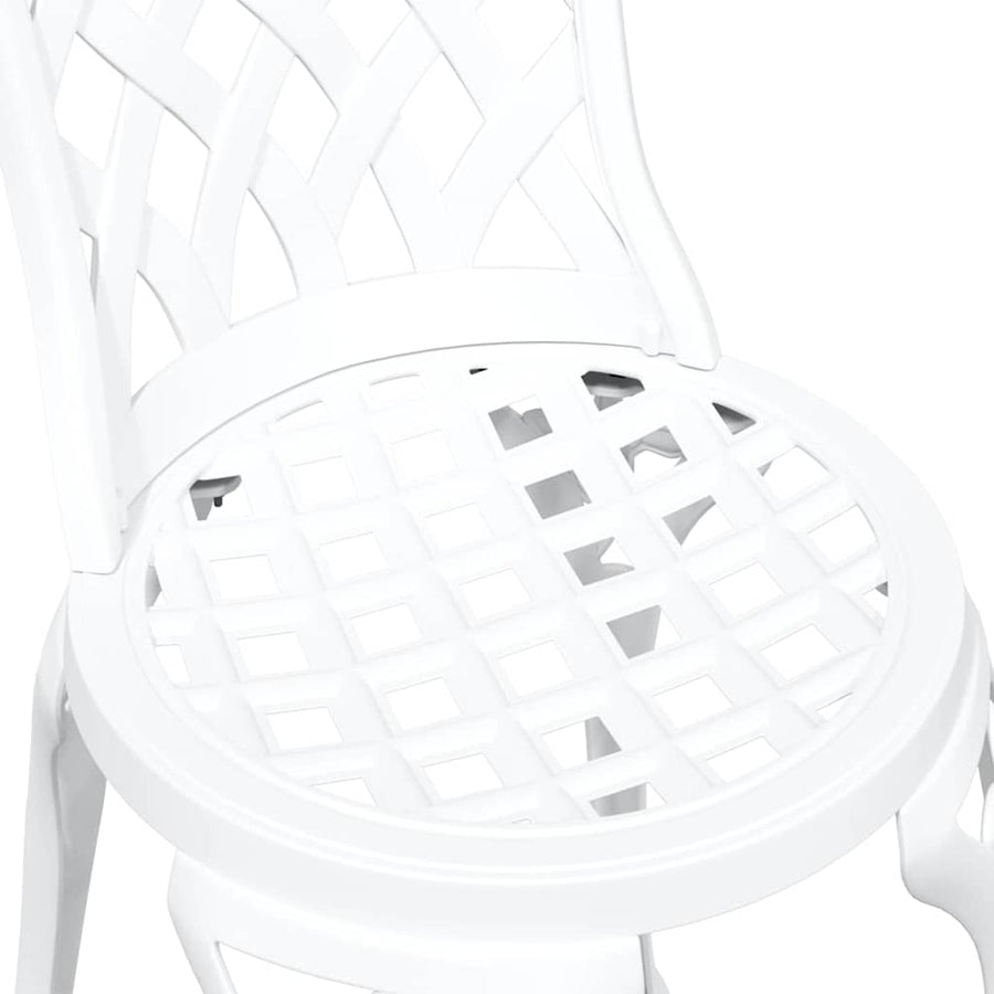Garden Chair 2 pcs White Aluminium