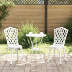Garden Chair 2 pcs White Aluminium