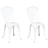 Garden Chair 2 pcs White 55 x 56.5 x 91cm Aluminium