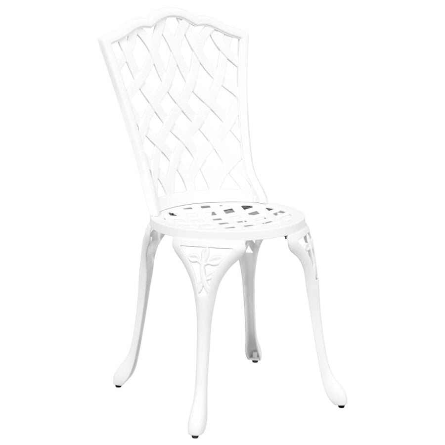 Garden Chair 2 pcs White Aluminium