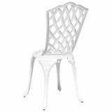 Garden Chair 2 pcs White 55 x 56.5 x 91cm Aluminium - Rear View