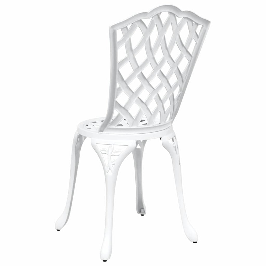 Garden Chair 2 pcs White Aluminium
