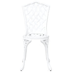 Garden Chair 2 pcs White Aluminium