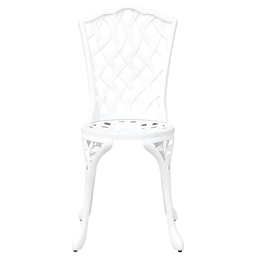 Garden Chair 2 pcs White Aluminium