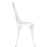Garden Chair 2 pcs White 55 x 56.5 x 91cm Aluminium - 45-Degree Angle