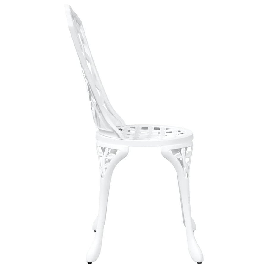 Garden Chair 2 pcs White Aluminium