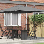 Parasol 351 x 250 x 260 cm Polyester and Aluminium Anthracite