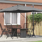 Parasol 351 x 250 x 260 cm Polyester and Aluminium Anthracite