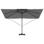 Parasol 351 x 250 x 260 cm Polyester and Aluminium Anthracite