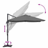 Parasol Anthracite 351 x 250 x 260 cm Polyester and Aluminium