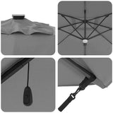 Parasol Anthracite 351 x 250 x 253 cm Polyester and Aluminium