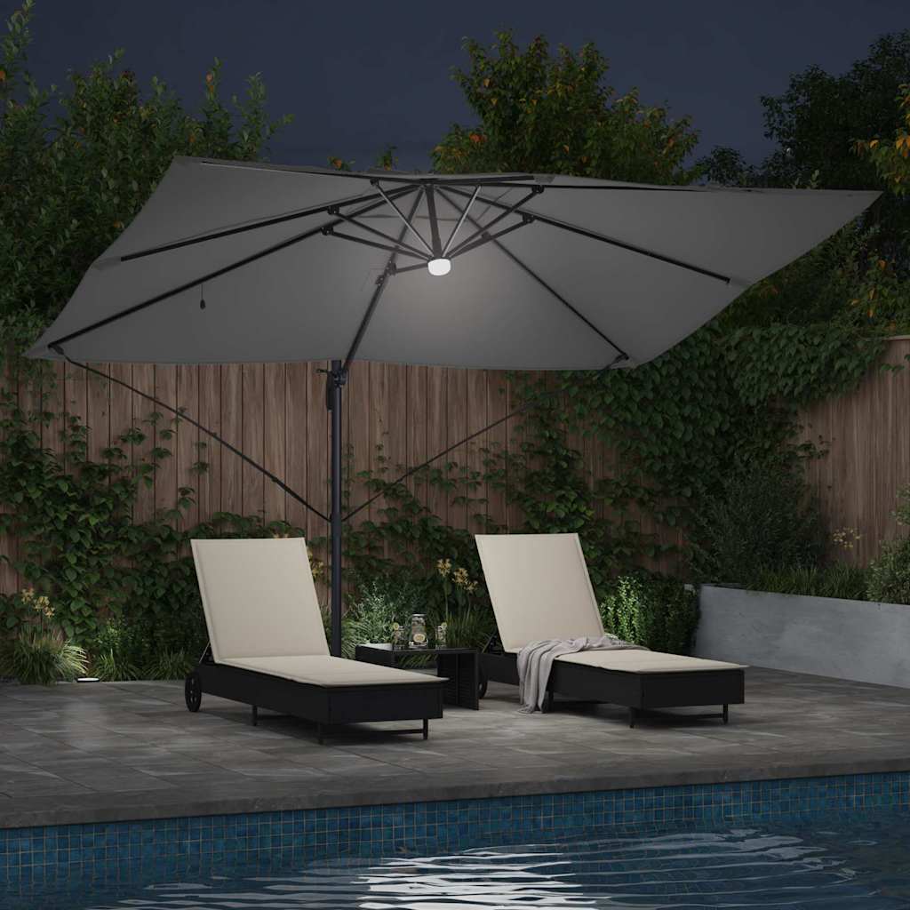 Parasol Anthracite 351 x 250 x 253 cm Polyester and Aluminium