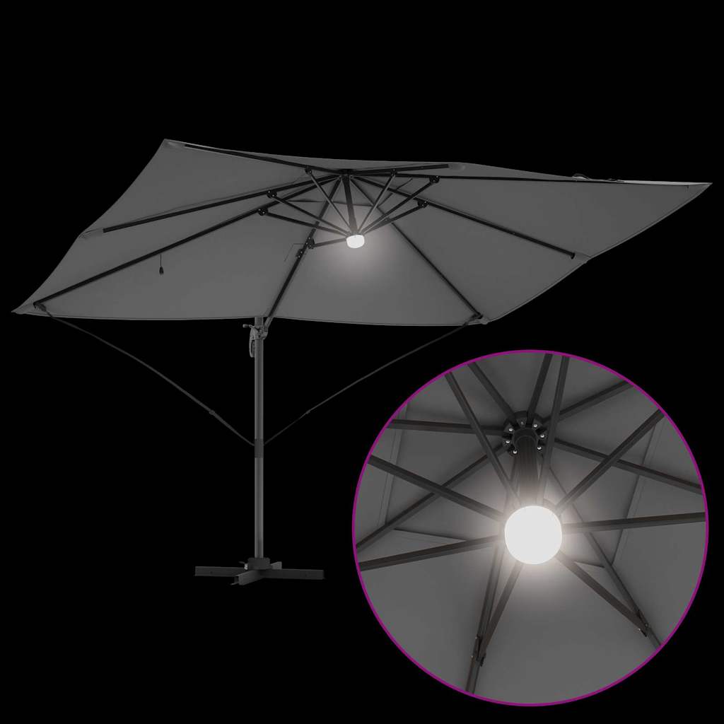 Parasol Anthracite 351 x 250 x 253 cm Polyester and Aluminium