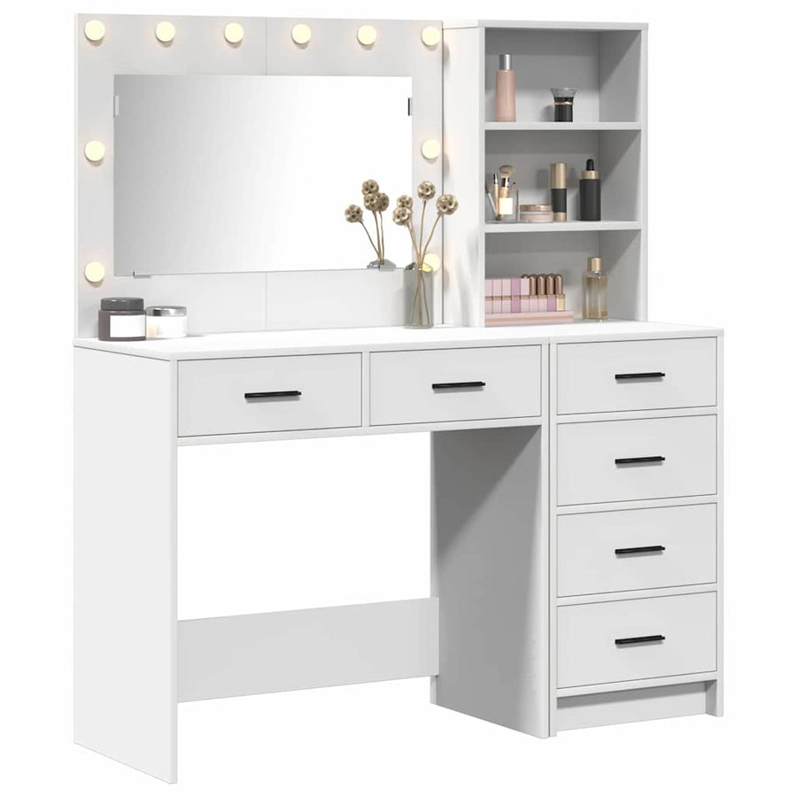 Dressing Table 2 pcs White 78.5 x 41 x 135 cm Engineered Wood