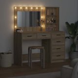 Dressing Table Brown 78.5 x 41 x 135 cm Engineered wood - Top-Down View