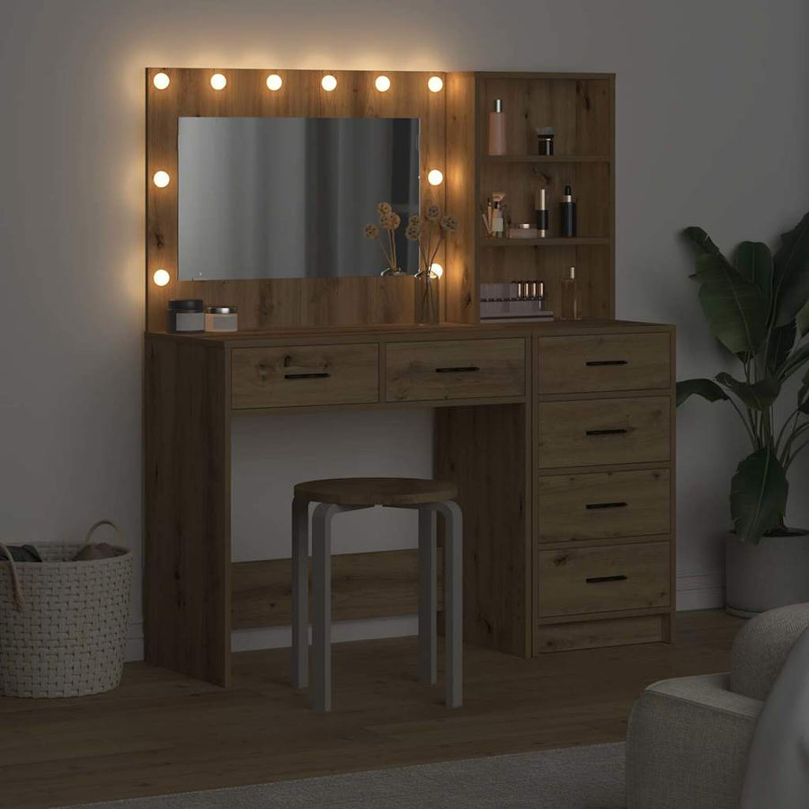 Dressing Table 2 pcs Brown 78.5 x 41 x 135 cm Engineered Wood