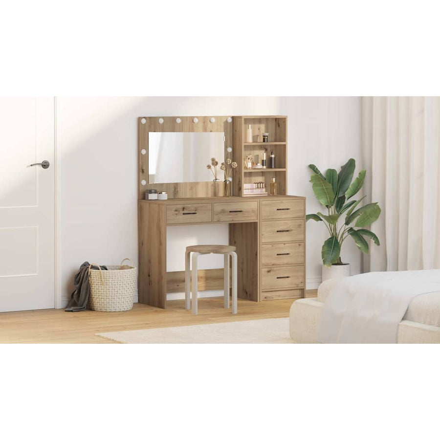 Dressing Table 2 pcs Brown 78.5 x 41 x 135 cm Engineered Wood