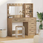 Dressing Table 2 pcs Brown 78.5 x 41 x 135 cm Engineered Wood
