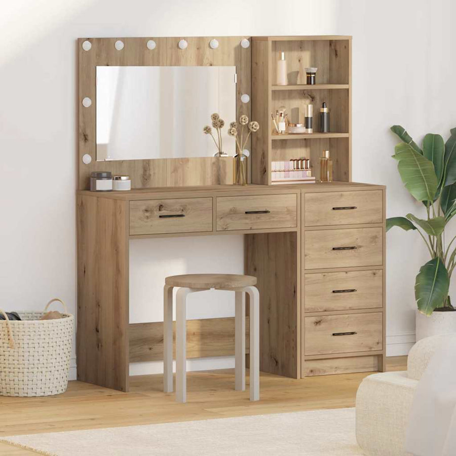 Dressing Table 2 pcs Brown 78.5 x 41 x 135 cm Engineered Wood