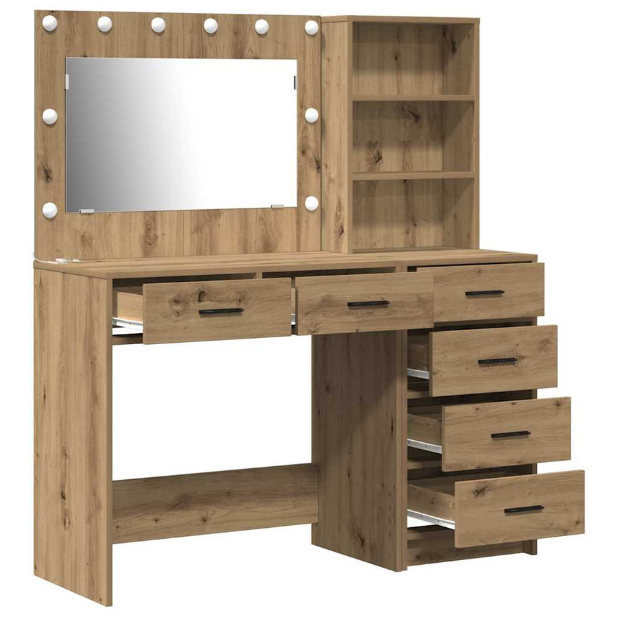 Dressing Table 2 pcs Brown 78.5 x 41 x 135 cm Engineered Wood