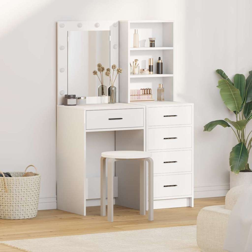 Dressing Table 2 pcs White 50 x 41 x 135 cm Engineered wood