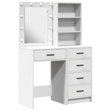 Dressing Table 2 pcs White 50 x 41 x 135 cm Engineered wood - Front View