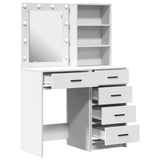 Dressing Table 2 pcs White 50 x 41 x 135 cm Engineered wood - Close-Up Angle