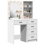 Dressing Table 2 pcs White 50 x 41 x 135 cm Engineered wood - Side View
