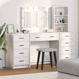 Dressing Table 3 pcs White 40 x 41 x 135 cm Engineered wood
