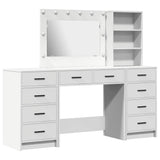 Dressing Table 3 pcs White 40 x 41 x 135 cm Engineered wood - Front View
