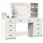 Dressing Table 3 pcs White 78,5 x 41 x 135 cm Engineered Wood