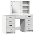 Dressing Table 3 pcs White 40 x 41 x 135 cm Engineered Wood