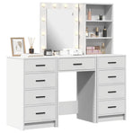 Dressing Table 3 pcs White 40 x 41 x 135 cm Engineered Wood