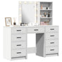 Dressing Table 3 pcs White 40 x 41 x 135 cm Engineered Wood