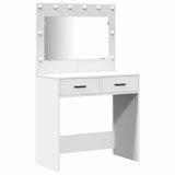 Dressing Table 2 pcs White 40 x 41 x 75 cm Engineered wood - Rear View
