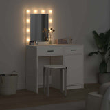 Dressing Table 2 pcs White 50 x 41 x 135 cm Engineered wood - Top-Down View