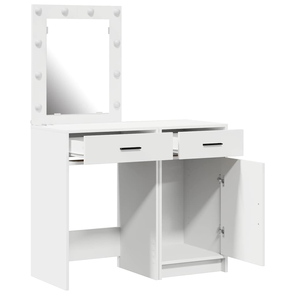 Dressing Table 2 pcs White 50 x 41 x 135 cm Engineered wood