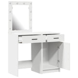 Dressing Table 2 pcs White 50 x 41 x 135 cm Engineered wood - Rear View