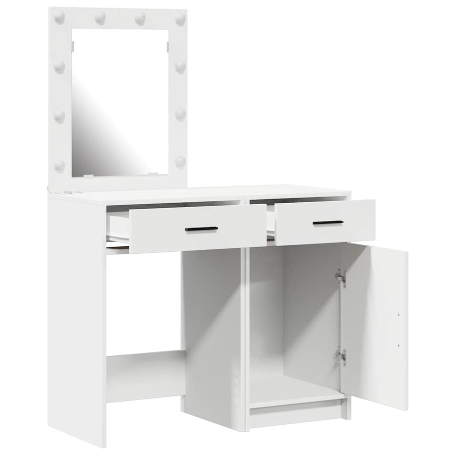 Dressing Table 2 pcs White 50 x 41 x 135 cm Engineered Wood