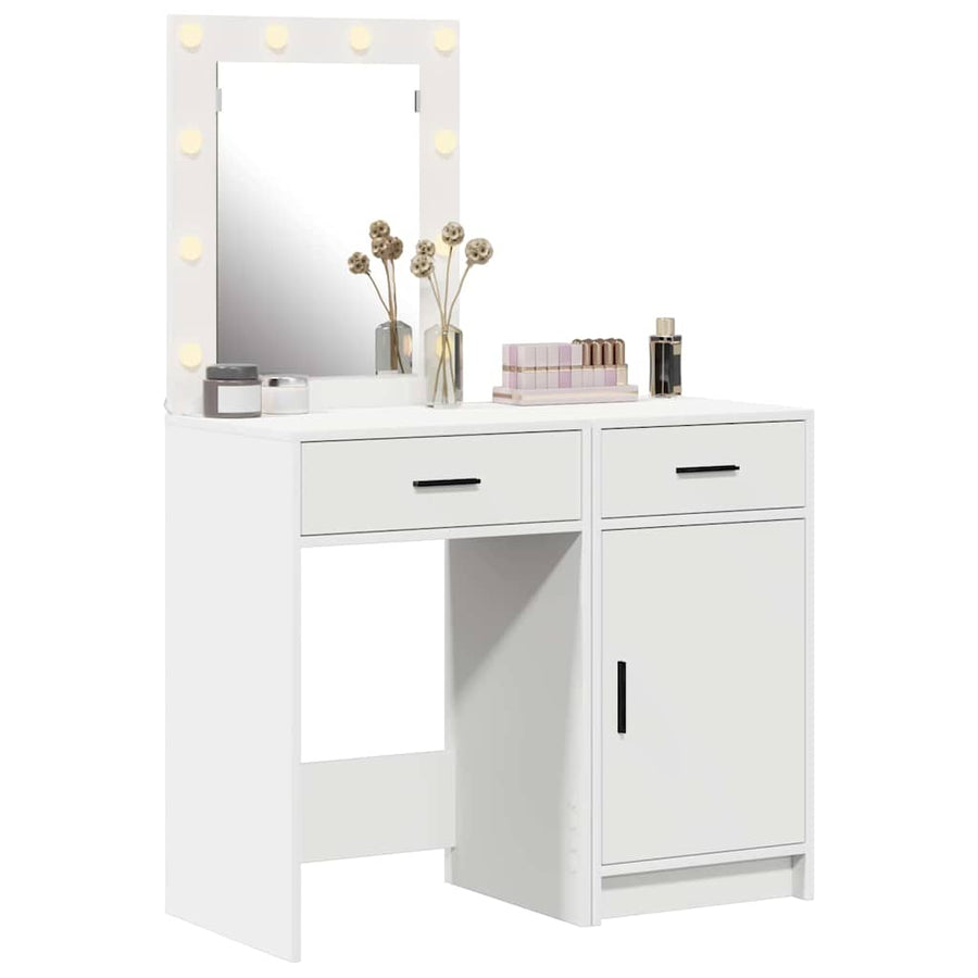 Dressing Table 2 pcs White 50 x 41 x 135 cm Engineered Wood