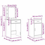 Dressing Table 2 pcs White 50 x 41 x 135 cm Engineered wood - Low Angle