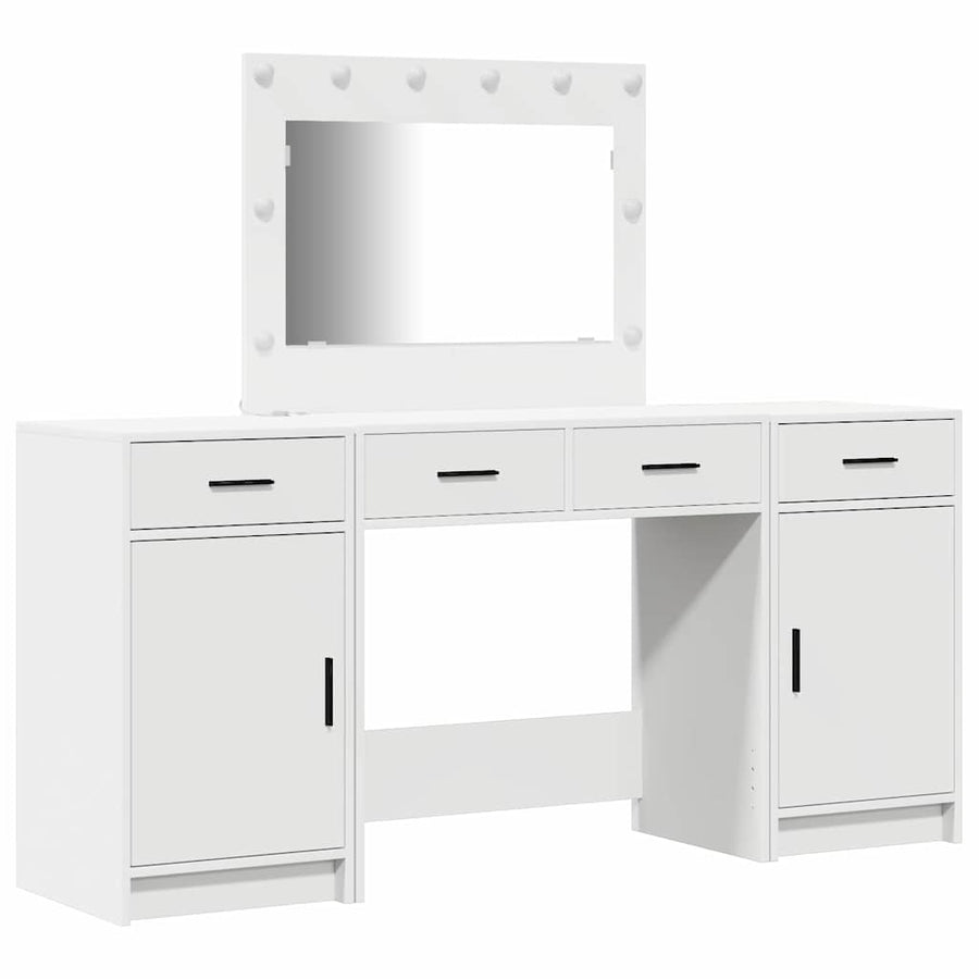 Dressing Table 3 pcs White 78,5 x 41 x 135 cm Engineered Wood