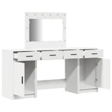 Dressing Table 3 pcs White 40 x 41 x 75 cm Engineered wood - Rear View