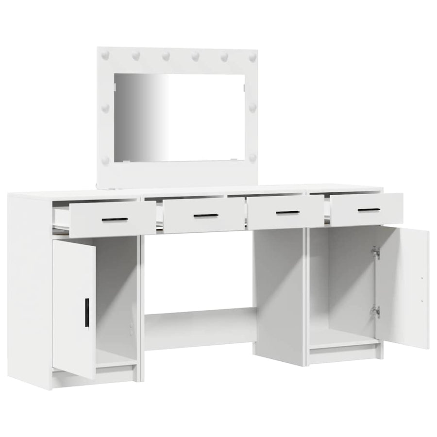 Dressing Table 3 pcs White 78,5 x 41 x 135 cm Engineered Wood