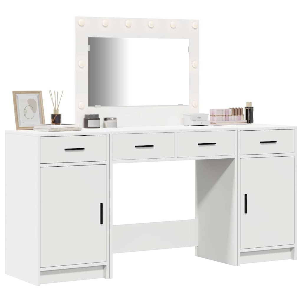 Dressing Table 3 pcs White 40 x 41 x 75 cm Engineered wood